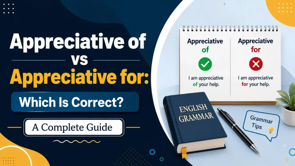 Appreciative of vs Appreciative for: Which Is Correct? A Complete Guide