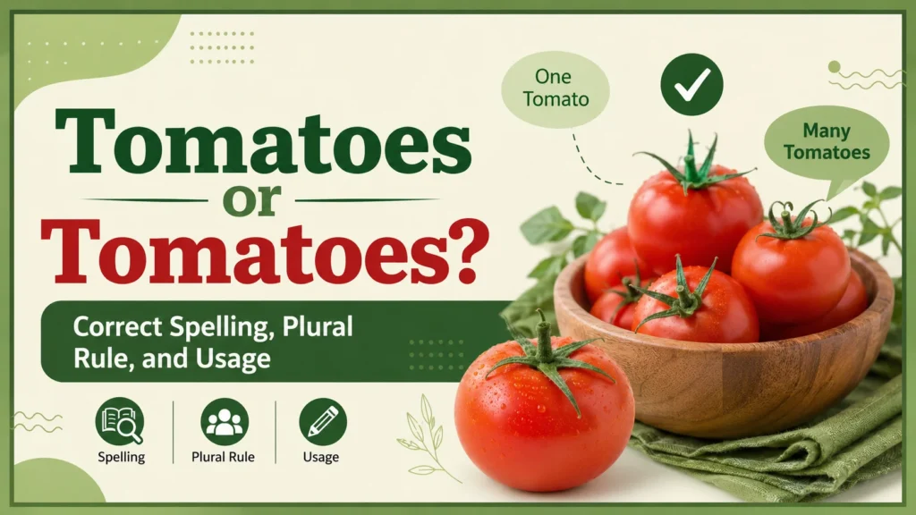 Tomatoes or Tomatoes? Correct Spelling, Plural Rule, and Usage