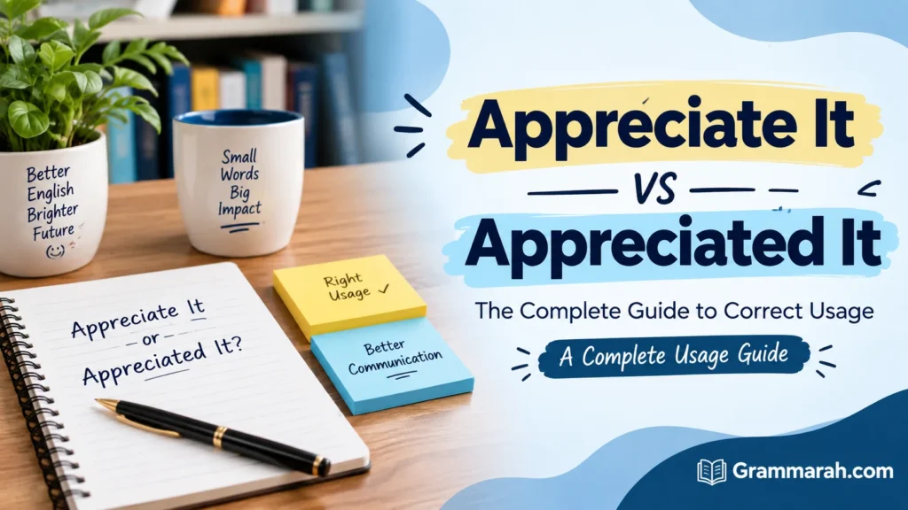 Appreciate It vs Appreciated It: The Complete Guide to Correct Usage