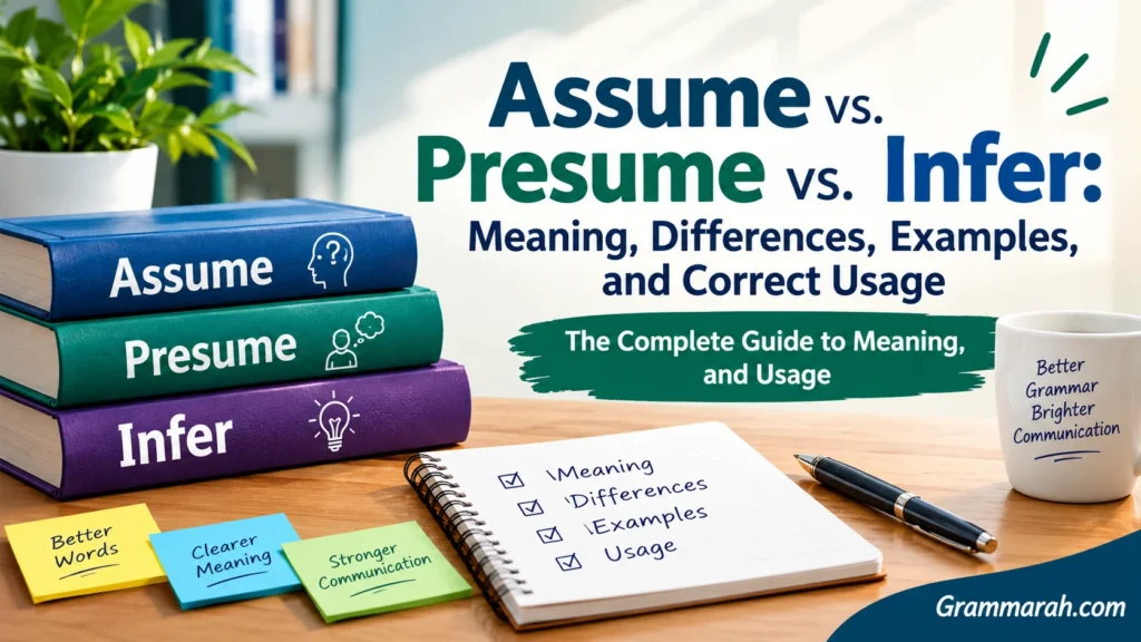 Assume vs. Presume vs. Infer: Meaning, Differences, Examples, and Correct Usage