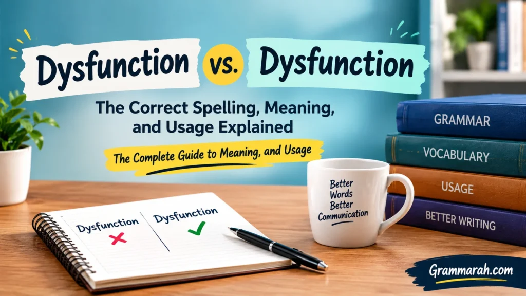 Dysfunction vs. Dysfunction: The Correct Spelling, Meaning, and Usage Explained
