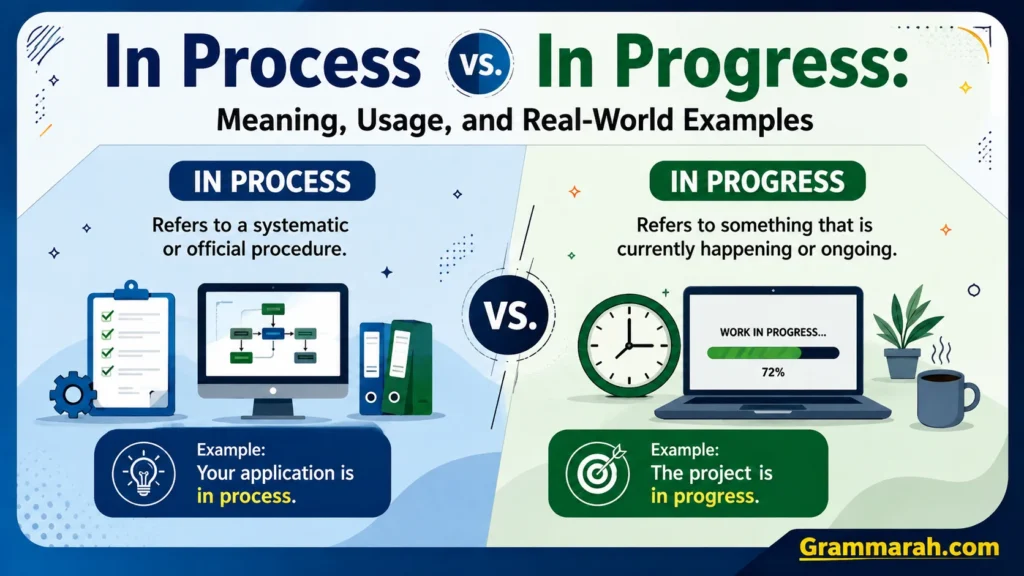 In Process vs. In Progress: Meaning, Usage, and Real-World Examples