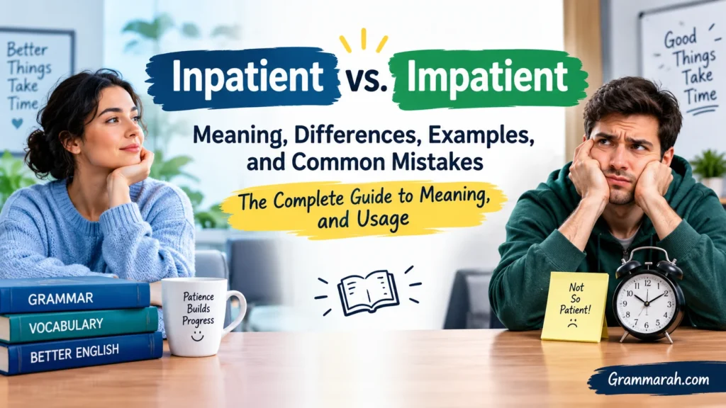 Inpatient vs. Impatient: Meaning, Differences, Examples, and Common Mistakes