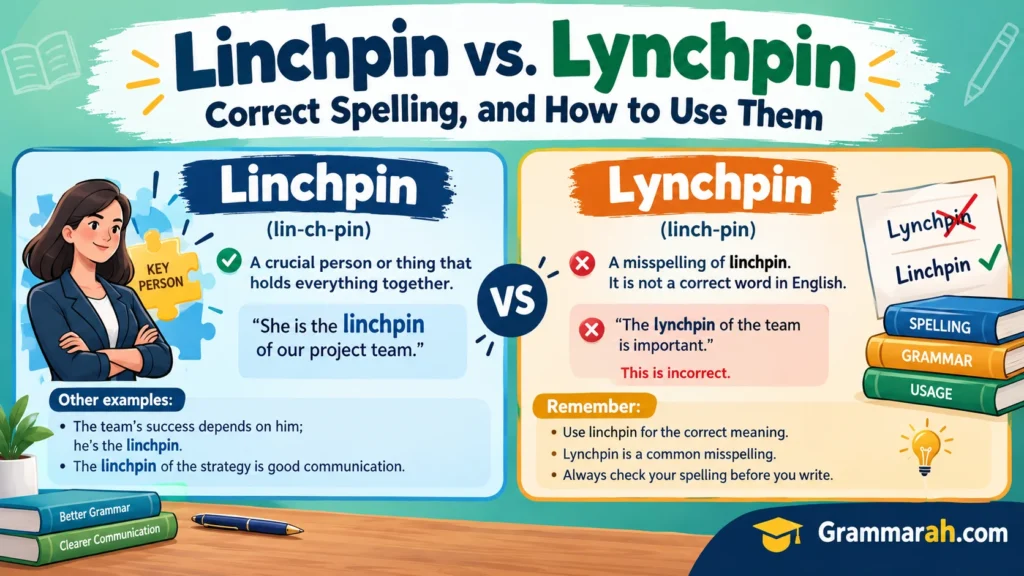 Linchpin vs. Lynchpin: Correct Spelling, and How to Use Them