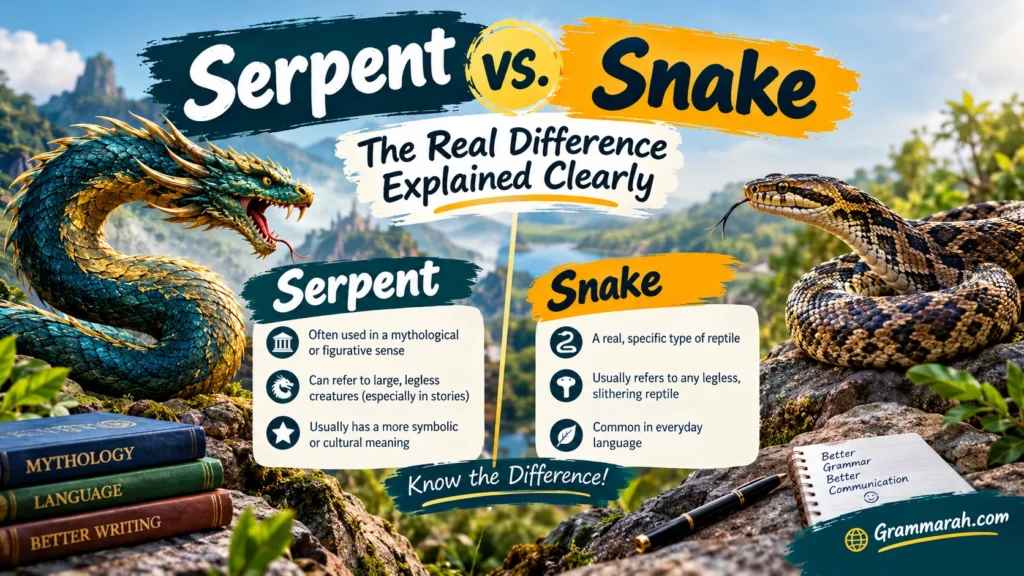 Serpent vs Snake: The Real Difference Explained Clearly