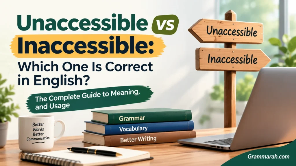 Unaccessible vs Inaccessible: Which One Is Correct in English?