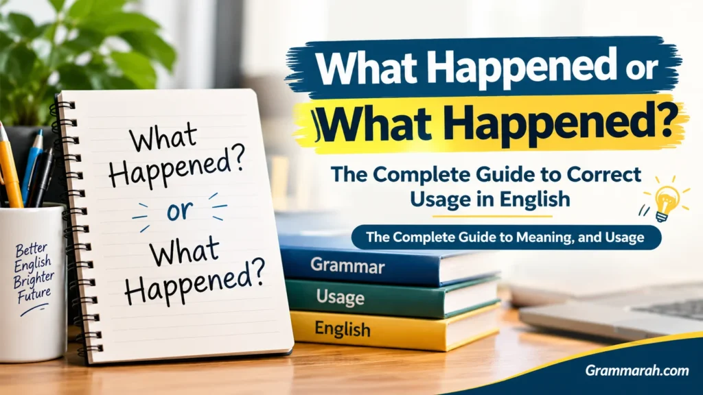 What Happened or What Happened? The Complete Guide to Correct Usage in English